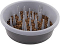 Dexas Slow Feeder Dog Bowl for Healthier Digestion, Teeth and Gums, 6 Cup Capacity, Gray