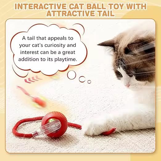 Interactive cat Toy Ball Chaser led recharable USB (Blue)