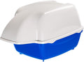 Ferplast Cosmic Outdoor Cat Litter Box - Waterproof Dog-Proof Cat Toilet with Tunnel Entry, High-Sided Base for Litter Containment, Easy-Clean Design, Durable Thermoplastic Resin in Blue