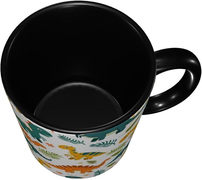 Dinosaur Coffee Mug Funny Ceramic Tea Cup With Handle Dishwasher Microwave Safe for Women 11oz Porcelain Mugs
