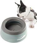 Dog Water Bowl 25oz No Spill Pet Water Bowl Large Capacity Slow Water Feeder, Spill Proof Pet Water Dispenser Vehicle Carried Slow Drinking Travel Water Bowl for Dogs/Cats/Pets (Blue)