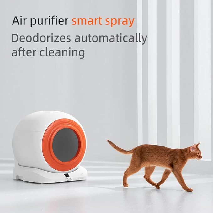 3.0 Self Cleaning Litter Box, 65L +9L, All Litter Compatible,Extra Large Automatic Litter Box for Multiple Cats with Garbage Bags, Odor Control Device，Mat, App Control, 2024 Upgrade