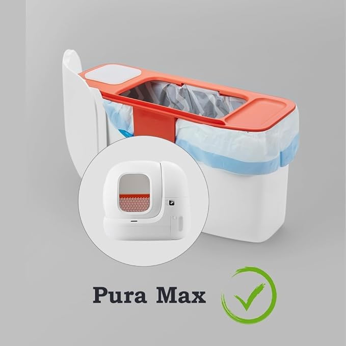 AeroScoop 100 Pack Self-Cleaning Cat Litter Box Compatible with PuraMax & Pura X & PuraMax 2 Automatic Litter Bags,5 Rolls x 20 Trash Bags,21.65 x 11.8 Inch