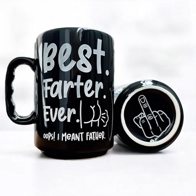 DongNaiWin Dad Mug, Funny Daddy Mug 17oz, Best Farter Ever Coffee Mug, Funny Gift for Dad from Daughter Son, Fathers Day Gift, Birthday Gift for Dad, Dad Mug, Ceramic Coffee Cup for Father