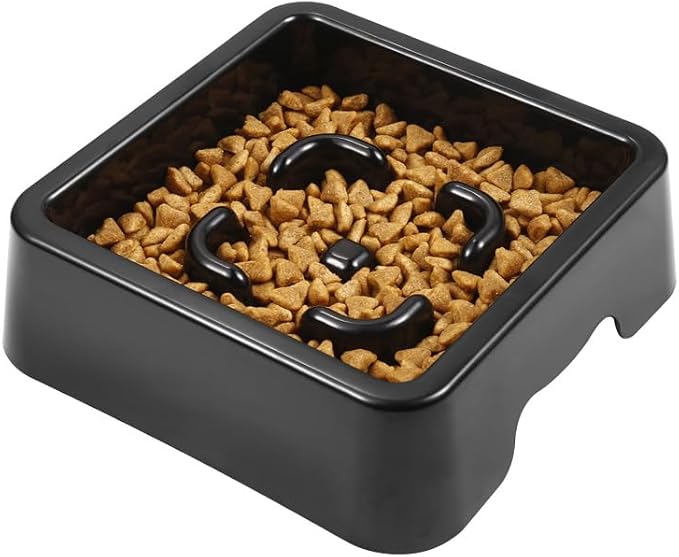 Slow Feeder Dog Square Bowls Stop Bloat Bowl Anti-Choking for Small Dogs