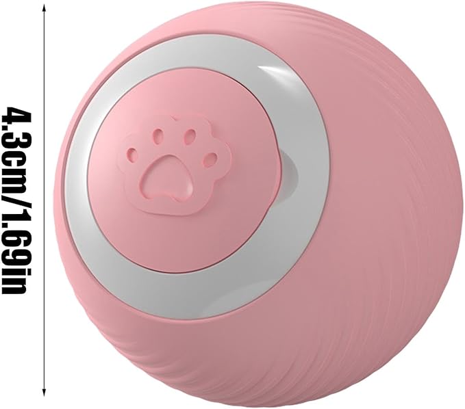 Lighted Moving Ball - Automatic Kitten Toy, Jumping Ball for Cats | Interactive Enrichment Rolling Dog Ball with Lights, Rotating Ball for Cats, Sensory Toy for Cats