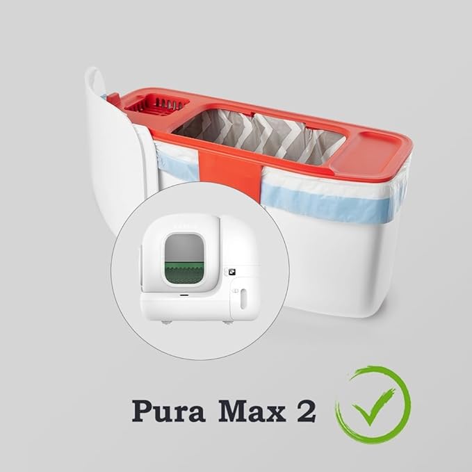 AeroScoop 100 Pack Self-Cleaning Cat Litter Box Compatible with PuraMax & Pura X & PuraMax 2 Automatic Litter Bags,5 Rolls x 20 Trash Bags,21.65 x 11.8 Inch