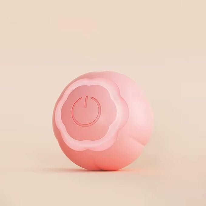 Generic Interactive Cat Toys Ball with LED Lights, Cat Toys, Automatic Moving Rolling Ball for Indoor Cats, Cat Automatic Toy (Pink-Floral)