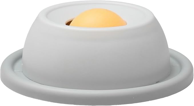 Slow Feeder Dog Lick Bowl for Liquid Treats, Rolling Ball Treat Dispenser, Anti-Slip Enrichment Feeder for Bone Broth, Yogurt & Wet Food, for Dogs & Cats (Grey)