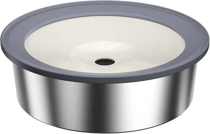 No Spill Dog Water Bowl, 1.5L Stainless Steel Slow Drinking Water Dish Dispenser, Spilling Drip & Splash Proof Slobber Stopper for Dogs Cats Messy Drinkers
