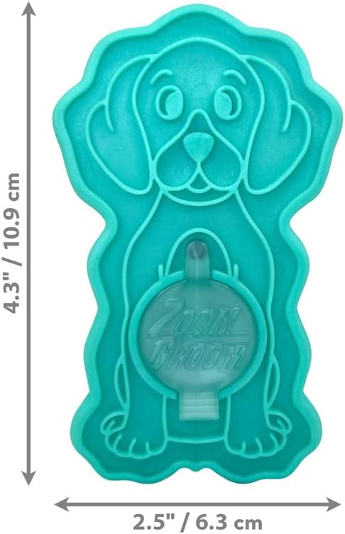 KONG ZoomGroom Bubbles Dog Brush - Soap Dispensing, Massaging and Gooming Brush for Dogs, Removes Shedding Hair - Works on All Coat Types and Lengths