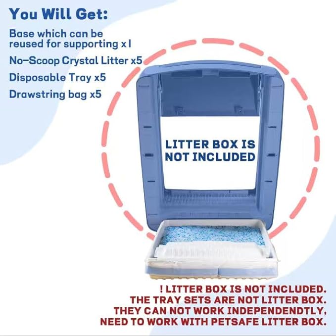 Crystal Cat Litter and Disposable Litter Trays 2 Sets