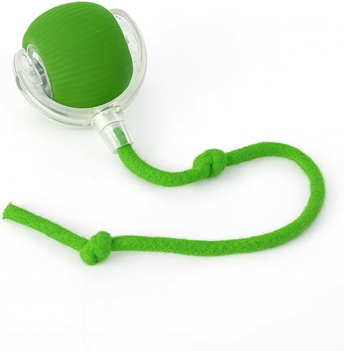 Interactive Cat & Small Dog Ball Toy with Tail, Automatic Rolling, USB Rechargeable Smart Mouse – Juguete Interactivo para Gatos y Perros Pequeños con Cola, Ratón Inteligente Recargable (Green)