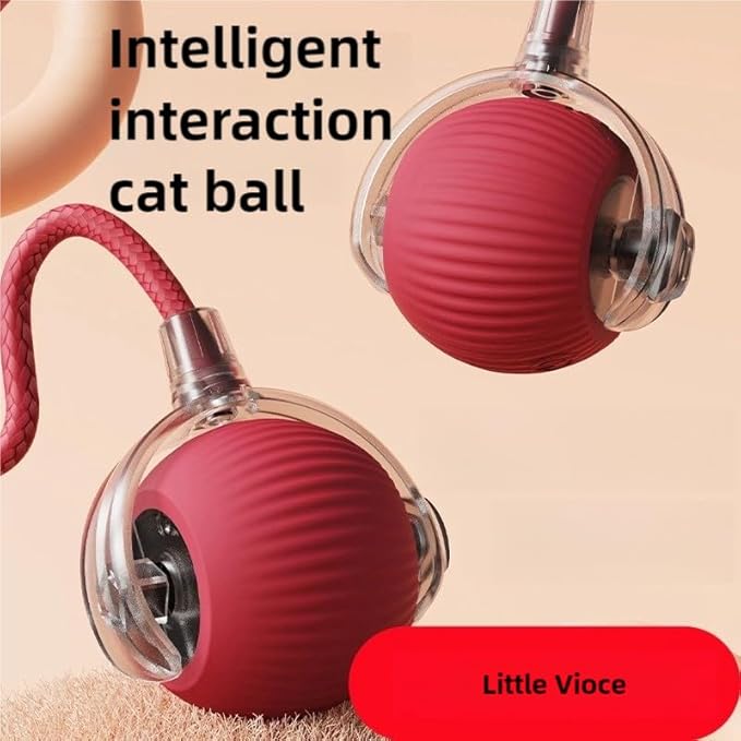 2pcs Innovative Interactive Cat Toy Balls, Automatic Moving Spheres for Engaging Indoor Cats (Green+Red)