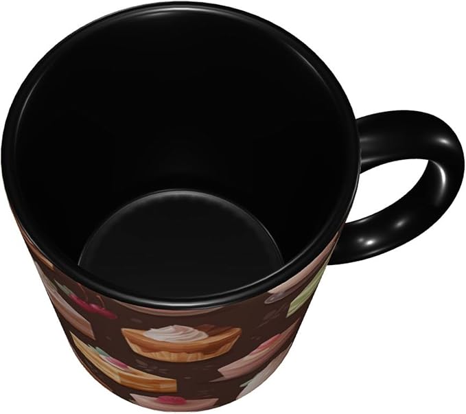 Cake Coffee Mug 11oz Ceramic Tea Cup With Handle Funny Porcelain Mugs for Women Dishwasher Microwave Safe