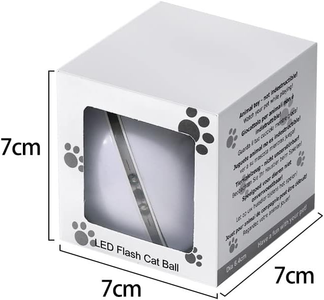 Automatic Active Rolling Ball for Cats, Self Moving Interactive Dog Toys for Boredom, Wicked Ball for Small Dogs/Cats with LED Lights, USB Rechargeable(Pink)