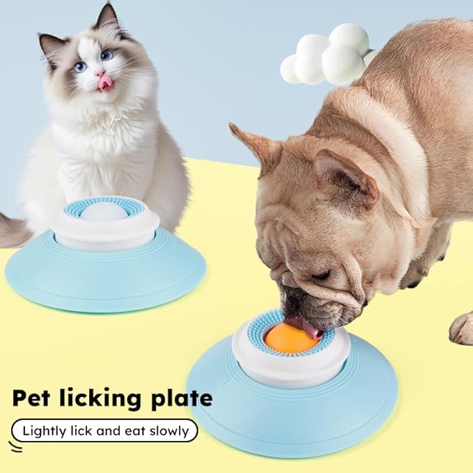 Dog Cat Licks Toys for Liquid Food, Anxieties Relief Slow Feeder Dog Lick Ball Treat Dispenser, Licking A Ball for Dogs,Slow Down Eating Speed and Add More Fun for Your Dog and Cats (Style-A)
