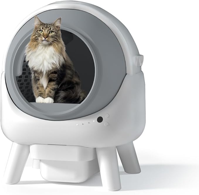 ELS PET Automatic Self Cleaning Litter Box for Multiple Cats with App Control and Litter Mat and Waste Bags