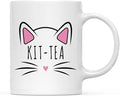 Andaz Press Funny Cat Lover 11oz. Ceramic Coffee Tea Mug, Kit-Tea, 1-Pack, for Cat Mom, Birthday Christmas Ideas, Includes Box