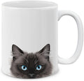 MUGBREW Seal Point Ragdoll Cat Ceramic Coffee Mug Tea Cup, 11 OZ