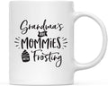 Andaz Press Mother's Day 11oz. Ceramic Coffee Tea Mug Gift for Mom, Grandma's are Mommies With Frosting, 1-Pack, Birthday Christmas Gift Ideas