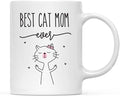 Andaz Press Mother's Day 11oz. Ceramic Coffee Tea Mug Gift for Mom, Best Cat Mom Ever, FU Cat Graphic, 1-Pack, Birthday Christmas Gift Ideas