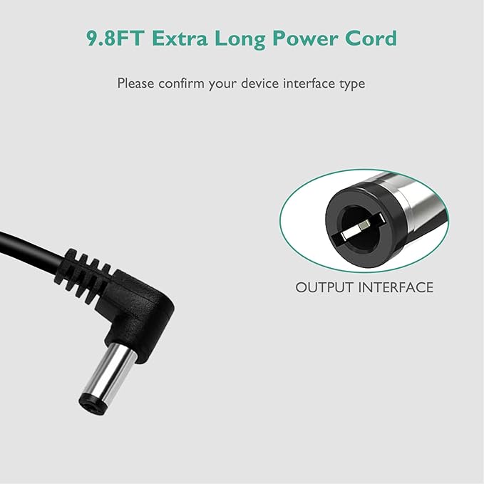 Lnauy Charger Compatible with Petsafe ScoopFree Litter Boxes, Power Cord for ScoopFree RFA-516 / PAL00-14243 / PAL00-15342 / PAL00-14242 / PAL00-14243 Self-Cleaning Litter Boxes Supply Adapter