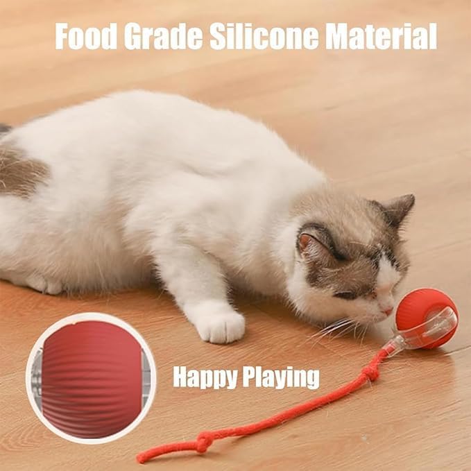 2 Packs New Electric Dog Ball Toy for Cat,360° Smart Automatic Interactive Rolling Dog Smart Pet Toy Ball,Gift for Kids
