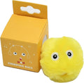 Cat Toys Balls Interactive Cat Toy Simulating Animal Chirp with Birds Frogs or Crickets Chirping Automatic Cat Toys for Indoor Cats (Yellow, Plush Ball)