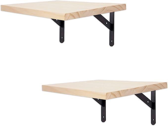 2 Pack Wall Mounted Cat Climbing Step Shelf Cat Hideaway Platform Climber Wooden Cat Step Cat Wall Furniture for Indoor Cat Playing Jumping Lounging 7.87 x 9.84 Inch / 20 x 25cm