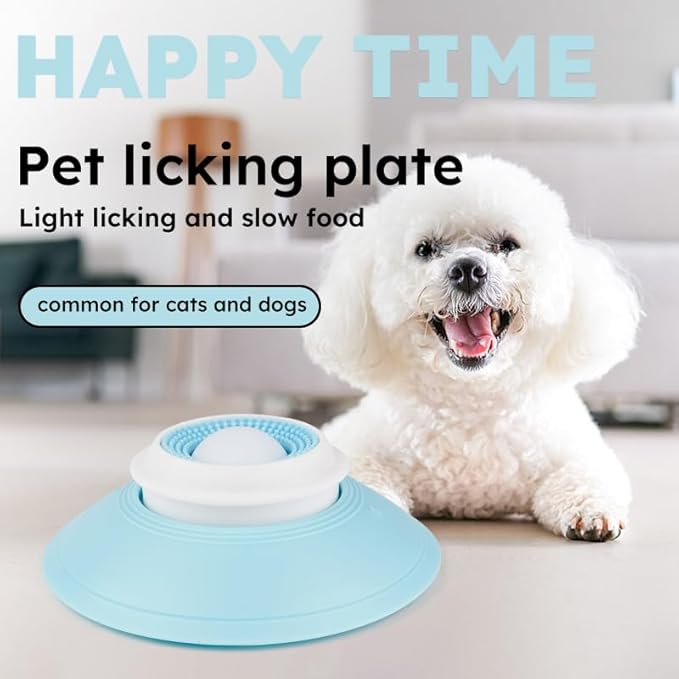 Dog Cat Licks Toys for Liquid Food, Anxieties Relief Slow Feeder Dog Lick Ball Treat Dispenser, Licking A Ball for Dogs,Slow Down Eating Speed and Add More Fun for Your Dog and Cats (Style-B)