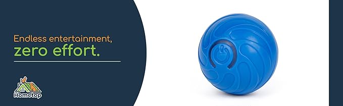 ZoomieBall Interactive Dog Ball Toy - Automatic Rolling & Bouncing, 3 Speed Modes, LED Lights, USB-C Rechargeable, Motion Activated Pet Toy (Orange)