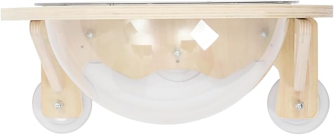 Space Capsule Style Transparent Cover Cat Bed,15.8 * 15.8 * 6in Wall Mounted Cats Shelf House,Perch Seat for Sleeping,Thai Rubber Wood,for Living Room Pet Room,Load of 16.5 Lbs.