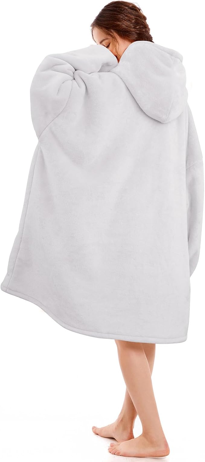 Narecte Cozy Oversized Blanket Hoodie Wearable Blanket Adults Soft Hooded Blanket Hoodie Birthday Gifts for Women Christmas