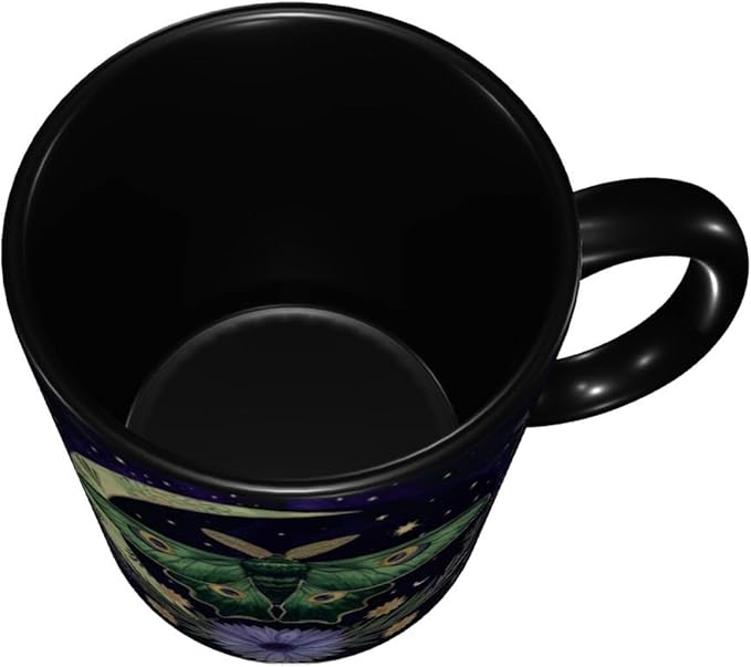 Moth Coffee Mug 11 OZ Ceramic Tea Cup Novelty Mugs Funny Coffee Cups with Handle