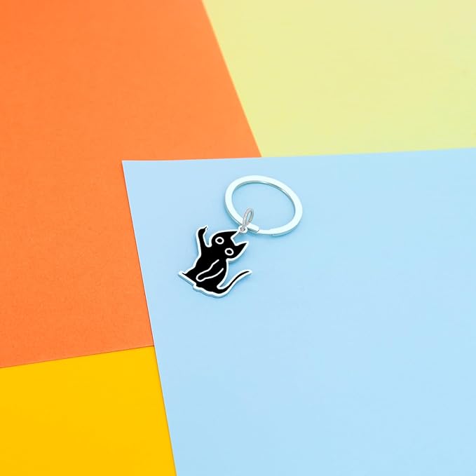 Cute Cat Keychain Halloween Christmas Stocking Stuffers for Women Adults Teens Boys Girls Cat Lover Gift Ideas