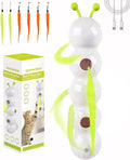 Caterpillar Cat Toy,Interactive Smart Cat toy, Rechargeable Motion Activated Cats Toys, Bite Resistant, Automatic Kitten Toys for Bored Cats for All Ages Indoor Cat (Cat Toy+4 Orange Tail)