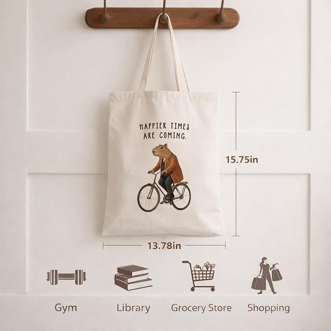 Cute Animal Tote Bag, Animal Lover Gift, Canvas Tote Bag for Women, Reusable Shopping Bags for Casual Shopping Work