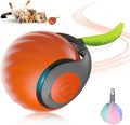 Speedy Toy Cat Toy, 2025 NewUSB Rechargeable Smart Cat Toys Ball Smart Automatic Rolling Pet Ball, Interactive Cat Toys Ball for Indoor Two Speed Adjustment with Replacement Tail (Orange)