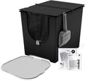 Modkat® Flip Starter Kit - Flip Litter Box (Black), Katch Litter Mat (Gray), 4X Reusable Litter Liner, Litter Scoop, 2X Charcoal Filters
