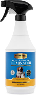 MASTERGUARD Oxy-Powered Stain & Odor Eliminator – Water-Based, Non-Toxic Spray for Clothing, Upholstery, Rugs & Carpets – Removes Wine, Urine, Blood & Odors – Safe for Kids & Pets