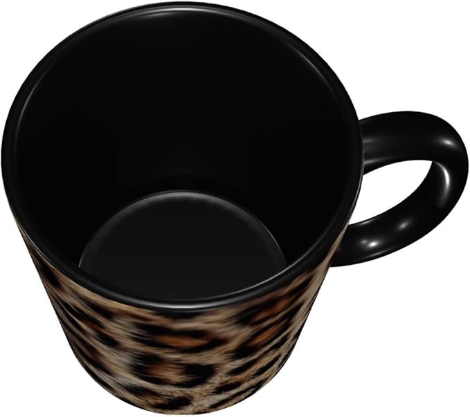 Leopard Print Coffee Mug 11 OZ Ceramic Tea Cup Novelty Mugs Funny Coffee Cups with Handle