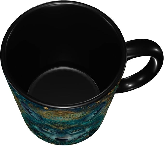 Wolf Coffee Mug 11 OZ Ceramic Tea Cup Novelty Mugs Funny Coffee Cups with Handle