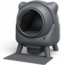 Automatic Cat Litter Box Self Cleaning - APP Control - Weight Monitoring - Ultra-Quiet, Medium Cats and Kittens Litter Box, Safe Anti-Pinch【Assembly Required】- Grey
