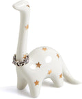 PUDDING CABIN White Dinosaur Ring Holder, Engagement Wedding Ring Stand, Dinosaur Gifts, Cute Preppy Room Decor, Birthday Gifts for Women Her Girls Friends, Bridal Shower Bridesmaid Gifts