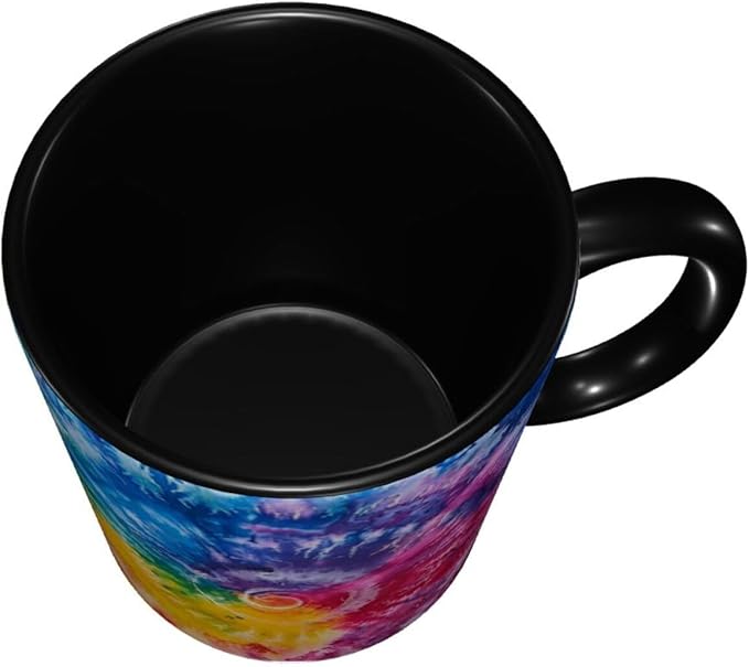Tie Dye Coffee Mug Funny Ceramic Tea Cup With Handle Dishwasher Microwave Safe for Women 11oz Porcelain Mugs