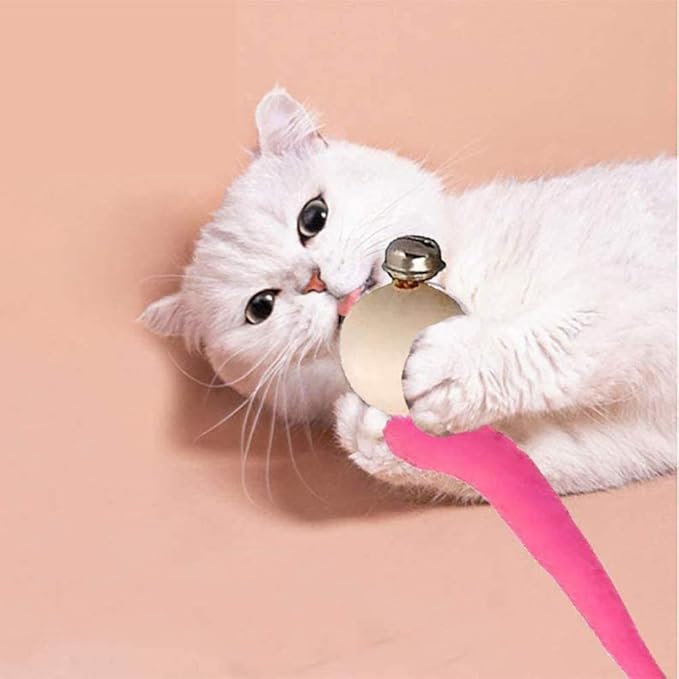 5 Pcs Interactive Cat Toy Ball,Speedy Cat Toys for Indoor Cats with Feather Tails for Chasing, Moving Stimulation Smart Cat Toy for Enrichment, Motion Activated Automatic Rolling Toys