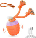 Interactive Dog Toys, 2025 New Motion Activated Cat Balls with 360° Smart Automatic Rolling Moving for Bored Pet Cats Dogs (Orange)