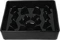 GDCZ Dog Slow Feeder Bowls, Square Ceramic Pet Food Bowl for Medium Breed, Fun Dog Bowls to Slow Down Eating (Black, M-1.8 Cups)