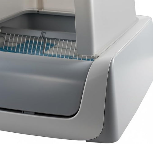 Automatic Cat Litter Box Self Cleaning Litter Box Large Capacity for Multiple Cats, App Control with Safety Sensors, Removable Washable Liner,2 Rolls Garbage Bags,Grey
